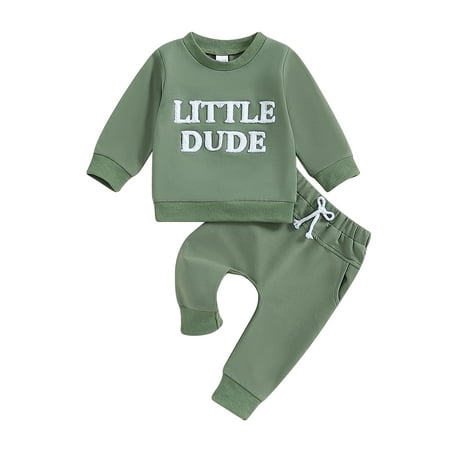 

Suealasg Toddler Boy Fall Outfits Set Clothes 1T 2T 3T Long Sleeve Letter Print Sweatshirt+Long Pants 2Pcs Baby Boy Autumn Tracksuit Clothing