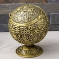 thumbnail image 4 of Riguas Ash Holder Nordic Style Windproof Heat Resistant Large Flip-top Design Anti Fly Ash Spherical Ashtray for Home, 4 of 8