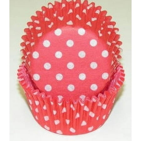 Red and White Polka Dot Cupcake Liners - Baking Cups -50pack