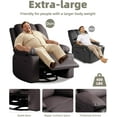 thumbnail image 4 of 22” Extra-Large Recliner Chair with Heat and Massage, 360° Manual Swivel Lazy Recliner for Adults, 4 of 9