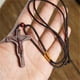 thumbnail image 3 of Colgante de Madera de Olivo y Ébano de 6 Cm con Cuerda Amarga para Colgar, Collar Icamino, 3 of 4