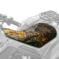 thumbnail image 2 of Renewold All-Weather ATV Seat Cover 25x10 Inch, Waterproof Heavy Duty 4 Wheeler Seat Cover ATV Accessories Decor for Yamaha Raptor 700, Polaris Sportsman 450/750, Deer Camo Hunting Forest Yellow, 2 of 7