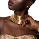 thumbnail image 4 of Collares extravagantes nacionales africanos, personalidad ajustable, estilo creativo, collares grandes para mujer, oro egipcio, punk, gótico, moda personalizada., 4 of 5