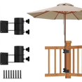 thumbnail image 1 of FYBTO Support de Parasol de Patio Base et Support de Parasol Pince en Métal Support de Montage pour Rambarde de Terrasse, Balcon (Convient Max OD 2.1 Pouces)-0625, 1 of 5
