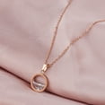 thumbnail image 3 of Anniversary's Gift for Her Fashion Rose Gold Round Crystal Water Spring Pendant Crystal Necklace Birthday Jewelry with Free Jewelry Gift Box, 3 of 4