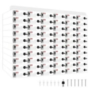 60 Slots Cell Phone Locker, Cell Phone Storage Box with Independent Keys and Locks, Wall-Mounted Cell Phone Storage Cabinet, Clear