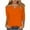 Orange, variant on ShiShine Women’s V Neck 3/4 Sleeve T-Shirts Solid Color Casual Basic Tops Fall 2025 Tees Blouses Loose Fit Pullover
