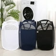 thumbnail image 3 of Folding Laundry Basket Pop Up Open Mesh Laundry Dirty Sorting Basket Kids Toys Sundrie Home Storage Box Organizer C, 3 of 6