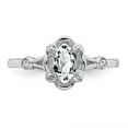 thumbnail image 4 of 925 Sterling Silver Rhodium-plated White Topaz & Diam. Ring Size: 10; for Adults and Teens; for Women and Men, 4 of 4