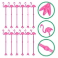 thumbnail image 2 of 12Pcs Plastic Cocktail Stirrers Flamingo Shaped Stirring Sticks Beverage Juice Mixing Sticks, 2 of 3