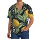 thumbnail image 1 of Balery Citrus Fruits Elegant Lemons Camisa Casual de Manga Corta con Botones para Hombre, Texturizada, Estilo Cubano, para Playa, Verano-X-Large, 1 of 5