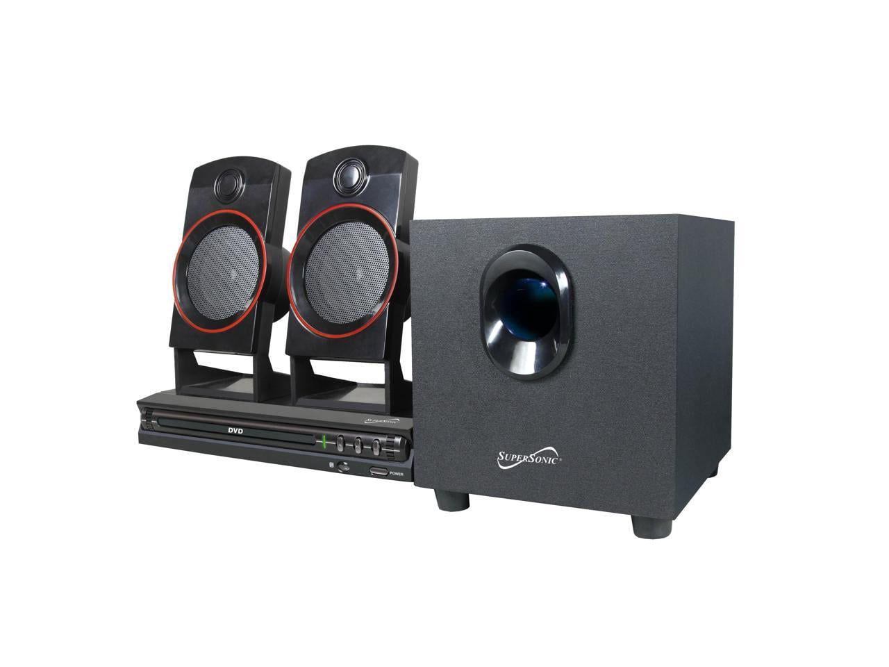 Supersonic SC-35HT 2.1 Home Theater System, Remote Control, AV Cables & Users Manual