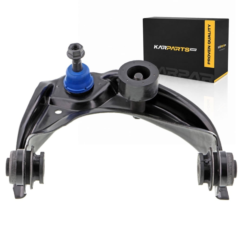 KarParts360 For 2006-2011 Mercury Milan Control Arm and Ball Joint | Sintered Metal Bearing | Press In Ball Joint Mounting | Threaded Ball Joint Stud | Rubber Bushing | Black Control Arm