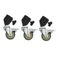 thumbnail image 4 of Ruedas giratorias para soporte de luz de 3 piezas con freno, buenas para el transporte, duraderas. Tubo de 25 mm de diámetro de 2 pulg., 4 of 9