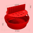 thumbnail image 6 of Ludlz Reusable Silicone Fryers Liner with Mittens Divider Non-Stick Heat Resistant Easy to Clean Oven Baking Tray Kitchen Accessories, 6 of 8