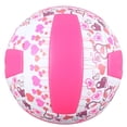 thumbnail image 4 of Balón de voleibol de entrenamiento tamaño 5, de poliuretano suave, para interior y exterior, para estudiantes, piscina, gimnasio, entrenamiento, color rosa., 4 of 14