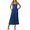 Blue, variant on GZWYHT Jumpsuits for Women Overalls for Women Women Summer Casual Solid Color Hollow Spaghetti Strap Sleeveless Pocket Wide Leg Jumpsuit Rompers for Women Womens Rompers for Summer Blue L