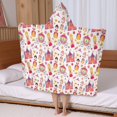 thumbnail image 5 of Colorful Princess Castle Carriage Pattern Hooded Bath Towel，50"x30" for Ages 3 To 12 Kids, Quick Dry Lightweight Soft Microfiber Hood Beach Towel Cover Up for Kids, 5 of 7