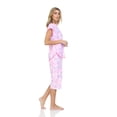 thumbnail image 2 of Lati Fashion Women Capri and Short Sleeve Top 2-Piece Female Pajamas Set Pink M, 2 of 4