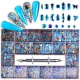 thumbnail image 1 of 1 caja 3D arte de uñas diamantes de imitación cristal brillos perlas Estilo 5 Yuyangstore Etiquetas engomadas del arte del clavo, 1 of 4