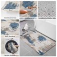 thumbnail image 6 of Brown Blue Bath Mat 3 Piece Bathroom Rug Set, Vintage Abstract Art Modern Non Slip Bath Rug Contour Mat and Toilet Lid Cover, Absorbent Shower Mats Soft Bath Rugs and Mats Sets, 6 of 8