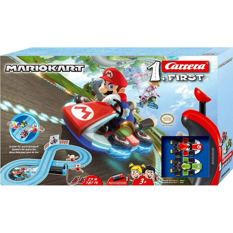 Carrera First Mario Kart Beginner Slot Car Race Track Set Featuring Mario  Versus Yoshi 