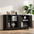 thumbnail image 3 of Hassch Modern Buffet Sideboard with 4 Doors, Credenza with Adjustable Shelves, Coffee Bar Cabinet, Storage Cabinet for Living Room, Dining Room, Entryway, Taupe, 3 of 10