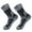 Gray&Black, variant on Youthup Men's Waterproof Colorblock Mid-Calf Athletic Socks, 200N Knit Sweat-Wicking Blister-Resistant Socks for Mountain Sports