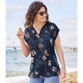 thumbnail image 3 of Atlas For Women - Camiseta Floral para Mujer (Marino), 3 of 3