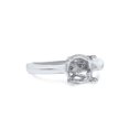thumbnail image 2 of Bague de Fiançailles Cathedral Solitaire Montage Rond 14K Or Blanc, 2 of 4