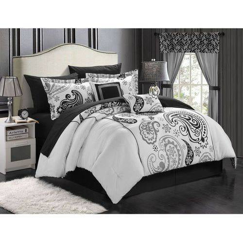 Olinda 20 Piece Paisley Print Reversible Comforter Set Walmart Com