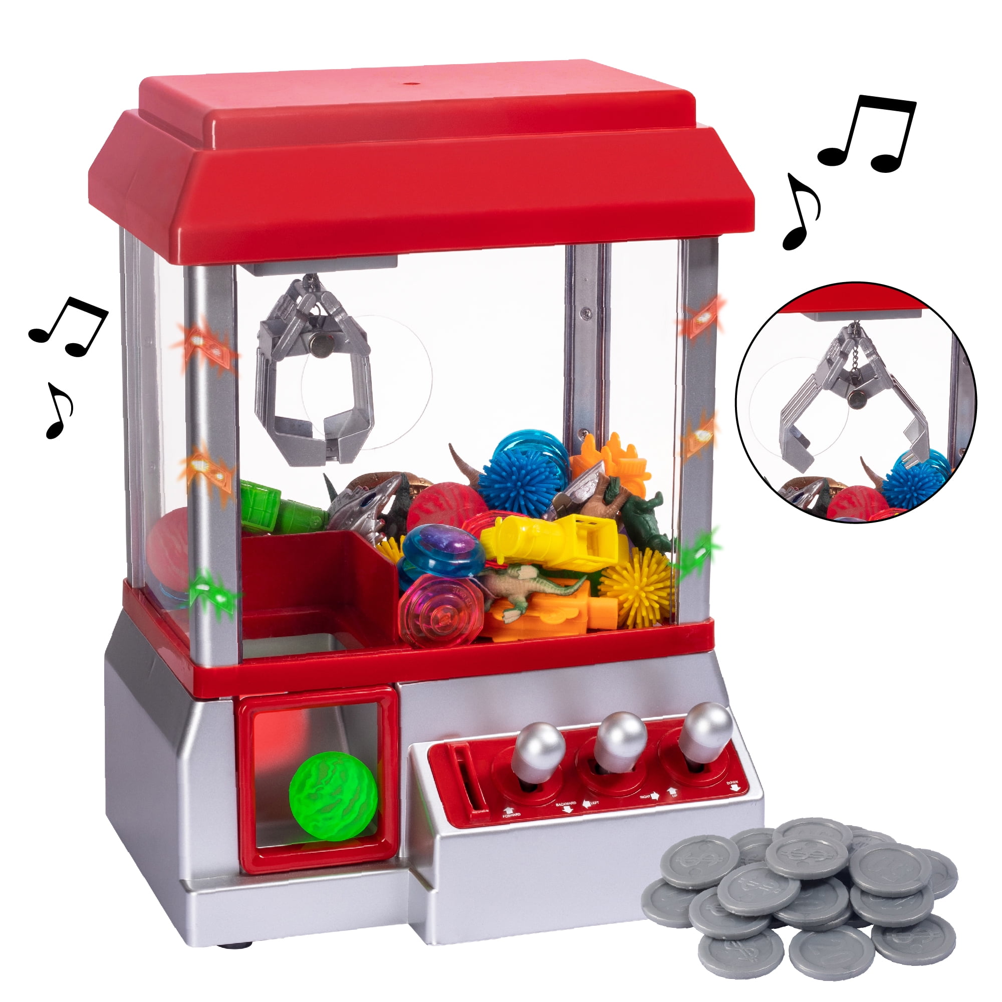 Home Electronic Claw Toy Grabber Classic Arcade Carnival Game w/ Lights & Sound 