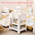 Baby Changing Table Infant Diaper Changing Station w/Latex Mattress Pad