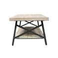 thumbnail image 2 of Artum Hill Hudson Rectangle Whitewash 48" Coffee Table with Storage Shelf and Metal Frame, 2 of 6
