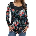 thumbnail image 3 of FOLUNSI Women's Plus Size Tops Long Sleeve Lace Pleated Blouses Tunic Tops New Arrivals M-4XL, 3 of 6