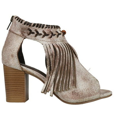 

Roper Womens Bettina Fringe Shootie Pumps Dress Casual Casual