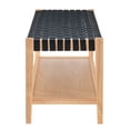 thumbnail image 2 of NPD Furniture Marco Faux Leather Bench in Black, 2 of 13