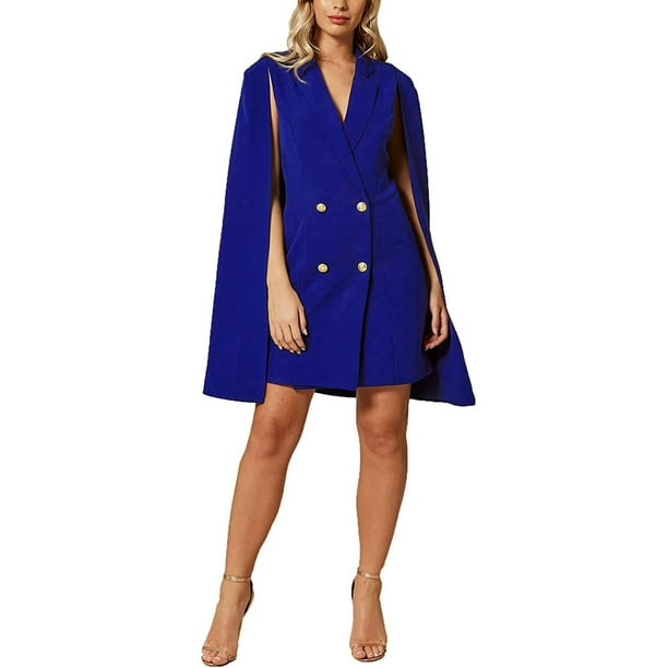 Txlixc Vestido de chal femenino, botón de doble fila Txlixc moda
