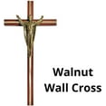 thumbnail image 3 of Walnut Finish Inlay Risen Christ Wall Cross, 3 of 6