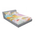 thumbnail image 3 of Abstract Bedding Set with Sheet & Covers, Psychedelic Interlace Wavy Formless Splashes Contemporary Abstract Illustration, Printed Bedroom Decor 2 Shams, 4 Sizes, Multicolor, by Ambesonne, 3 of 3