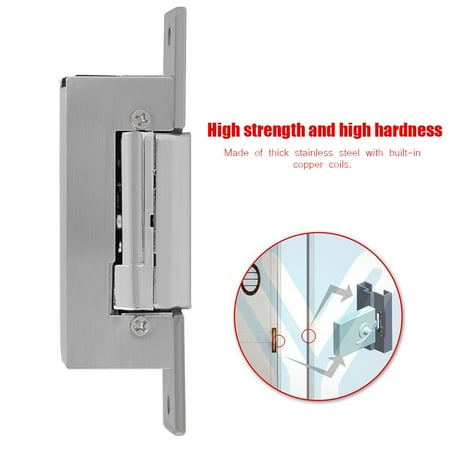 Yosoo Electric Strike Door Lock Access Control Lock Adjustable Narrow Type Electric Strike Door Lock Double Unlock Mode Access Control Lock