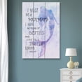 thumbnail image 3 of wall26 - Purple Watercolor Mermaid with Quote - I Must Be a Mermaid I Have No Fear of Depths and a Great Fear of Shallow Living - Canvas Art Home Art - 16x24 inches, 3 of 5