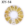 thumbnail image 1 of PENGXIANG 3D Metallic Metal Rivet Heart Moon Star Nail Tips Decorations Manicure Tools, 1 of 9