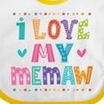 thumbnail image 4 of Inktastic I Love My Memaw for Granddaughter Girls Baby Bib, 4 of 4