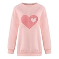 thumbnail image 4 of Qertyioot Chandail en Molleton de la Saint-Valentin pour Femmes, Hiver Col Rond Manches Longues Hauts Blouse Imprimée Régulière, 4 of 4