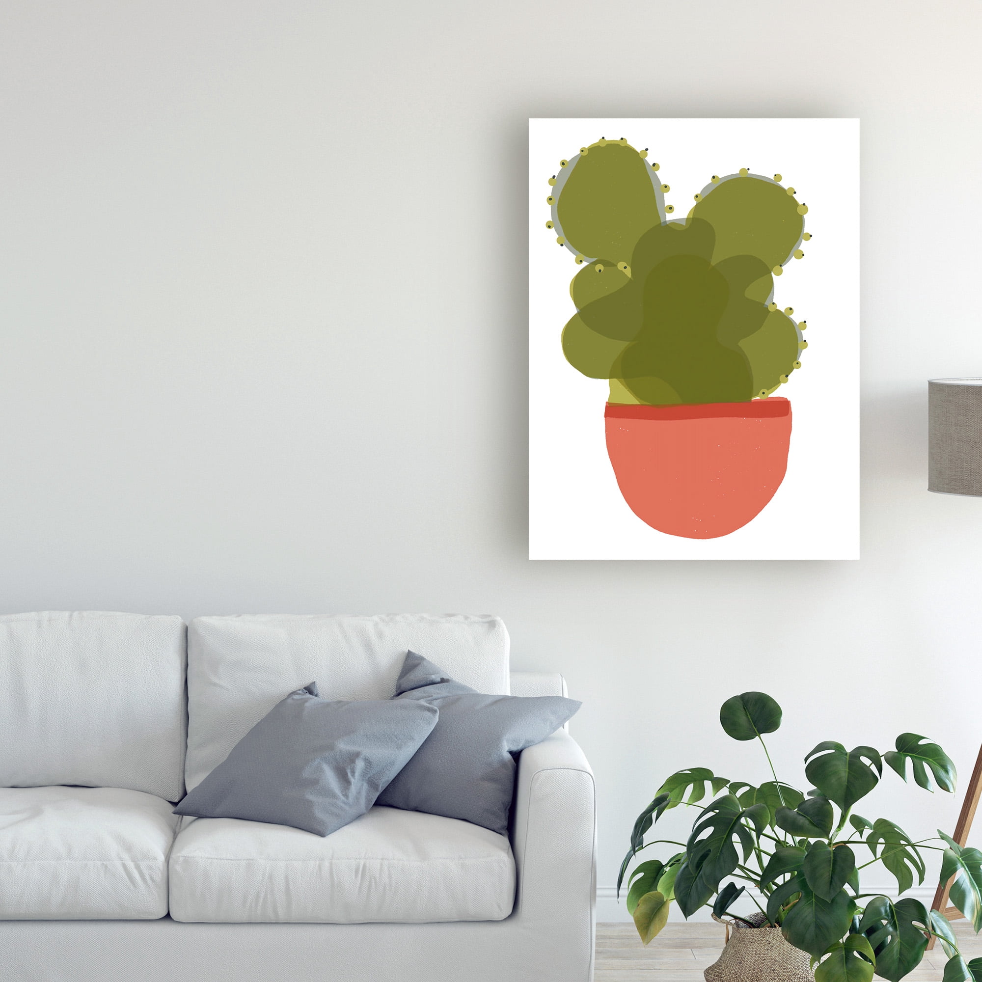 Trademark Fine Art 'Mod Cactus II' Canvas Art by Rob Delamater