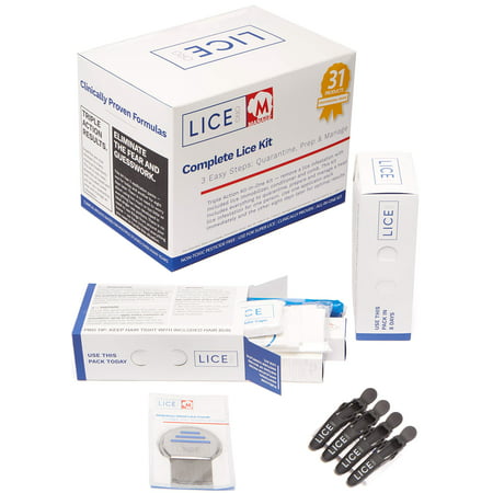Official LICE.ORG Complete Lice Kit - Non-toxic and Pesticide Free Head Lice Treatment Kit With 31 Products - Quarantine, Prep and Manage A Lice (Best Head Lice Treatment)