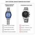 thumbnail image 6 of Jessica Simpson Women’s Silver Bracelet Watch, Barrel Dial with Crystal Accents, Analog Quartz Dress Watch, 24mm Case, 6 of 7
