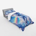 thumbnail image 2 of Ambesonne Cat Bedding Set 3 Pcs, Pegasus Kitty Flies Clouds Sky, Twin, Azure Blue Pale Pink, 2 of 2