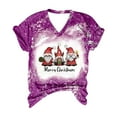 thumbnail image 2 of DailyTrove Women's Christmas Elf Tie-Dye V-Neck T-Shirt - Casual Loose Tee, Festive for Holiday Parties & Daily, 2 of 4